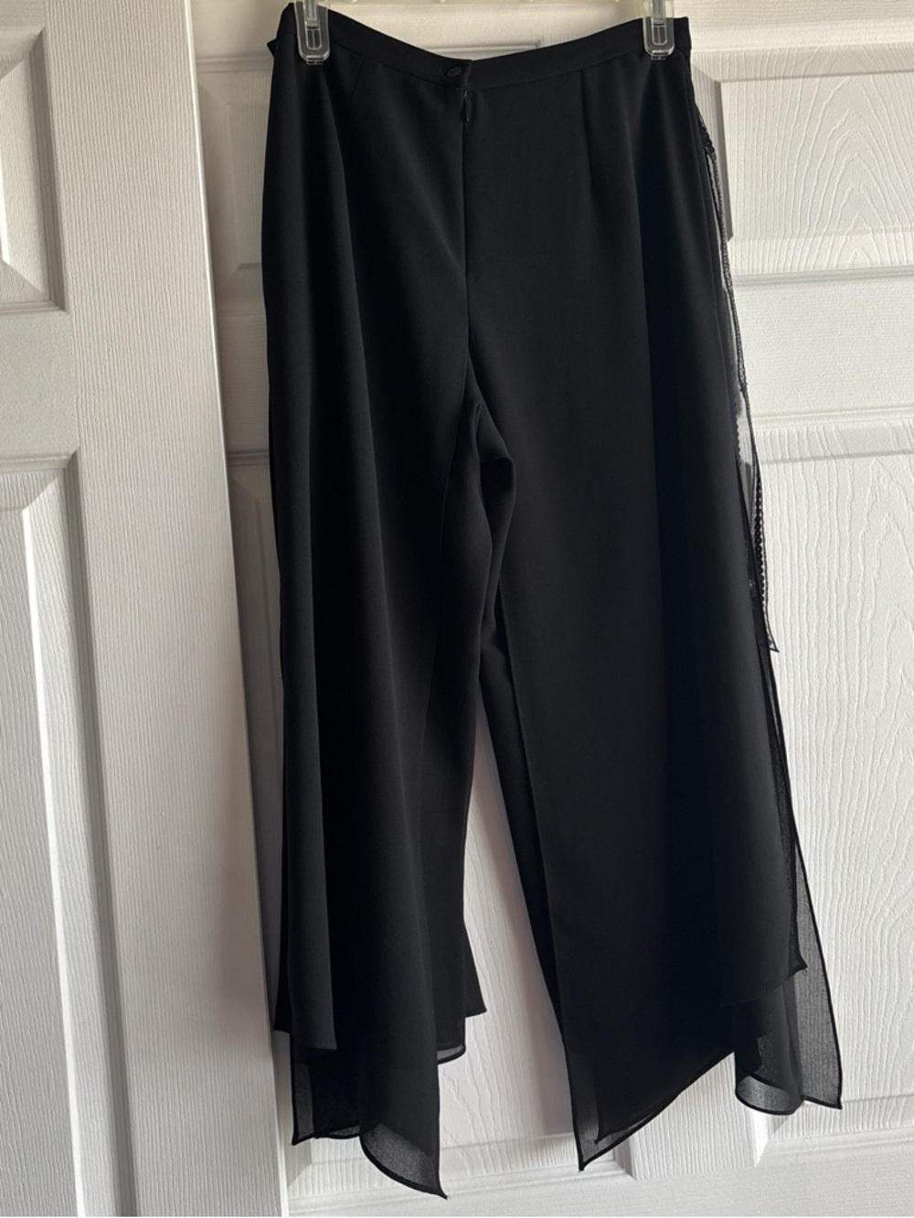 dressbarn Black Wide-Leg Overlay Pants